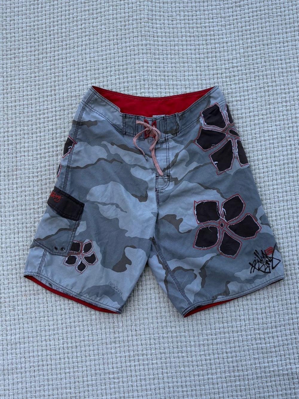 Vintage Y2K Billabong Board Shorts Surfer Skater Vacation Beach Cargo Short (32)
